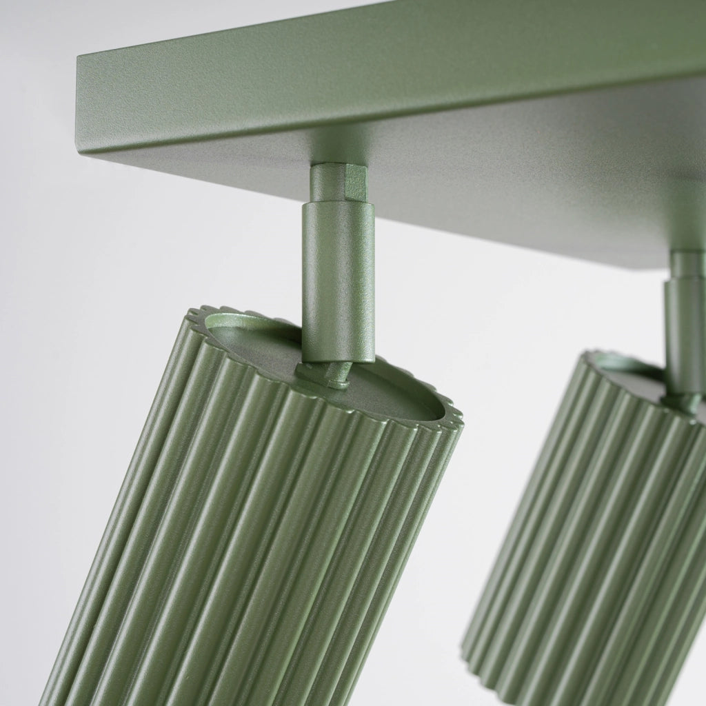 Plafoniera quadrata moderna verde oliva 25cm 4xGU10 GRAVIO