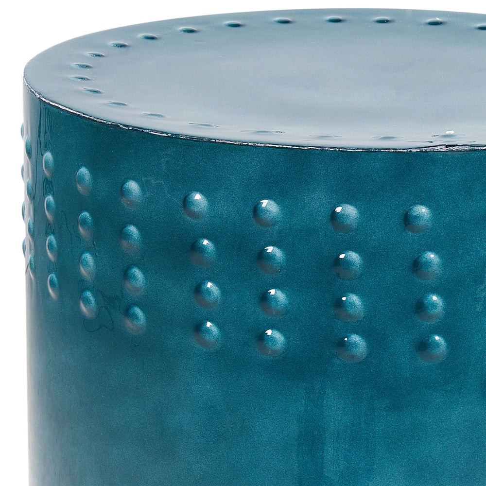 Tavolino basso in metallo blu soggiorno moderno design originale