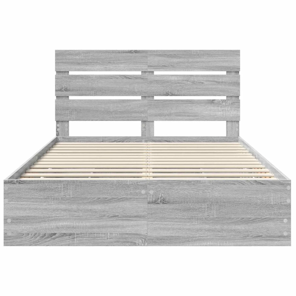 Struttura del letto con cassetto Grigio Sonoma 140 x 190 cm 3411837