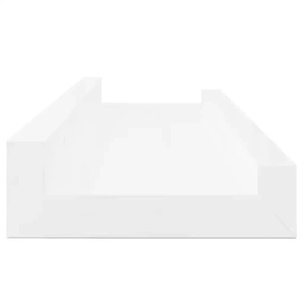 Mensole a Muro 2 pz Bianco Lucido 40x9x3 cm cod mxl 33706