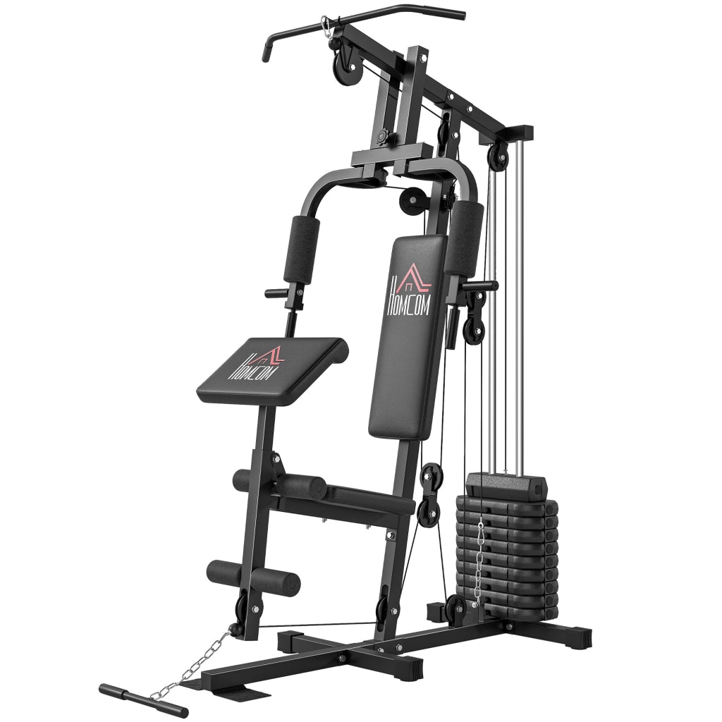 Torre per Palestra Multifunzione con Panca e Pesi ¨C zephmum ¨C 135x103x210cm