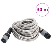 Tubo da Giardino con Ugello Spray Argento 0,6" 30 m in Acciaiocod mxl 79194