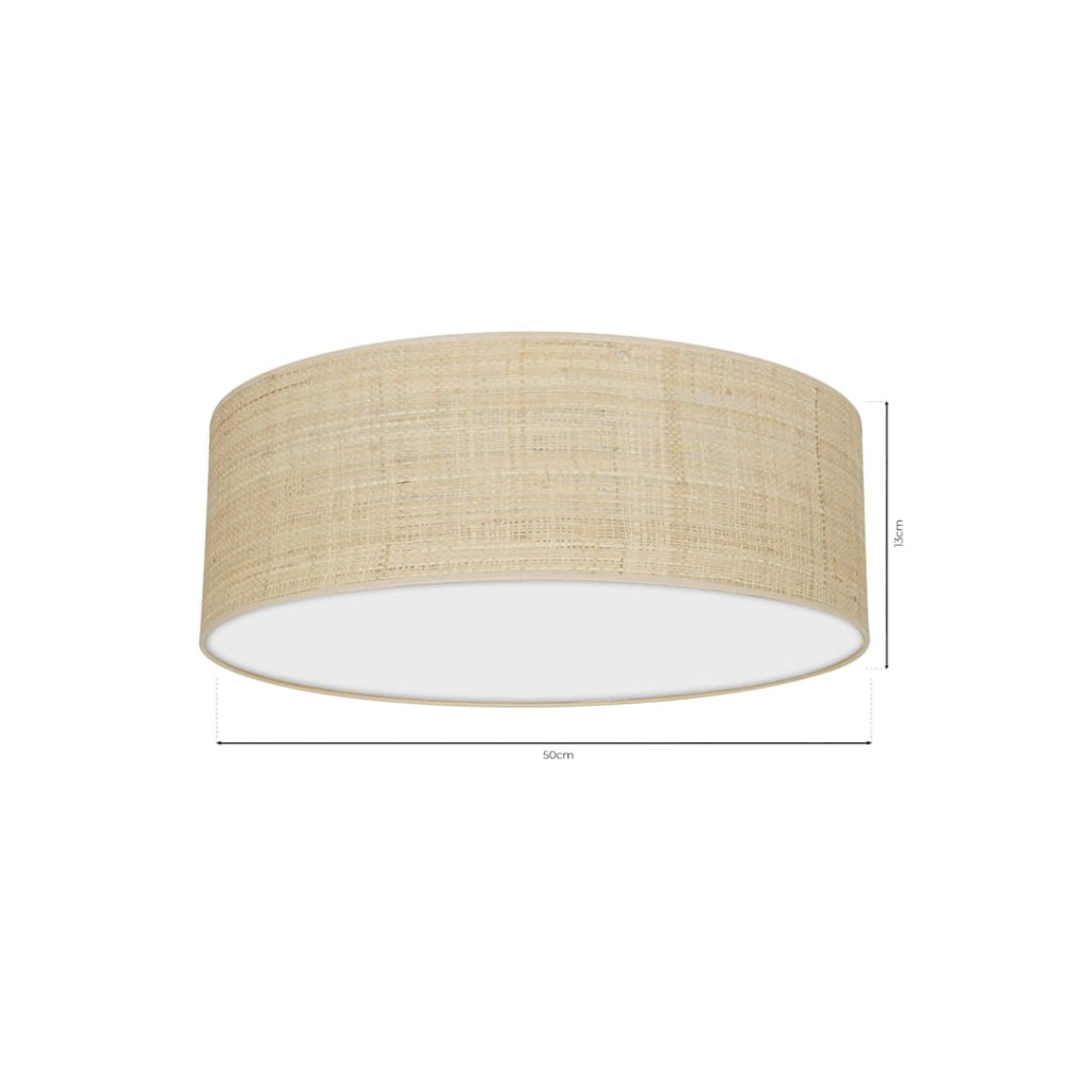 Plafoniera da soffitto Marshall Milagro rattan Ø50 3xE27