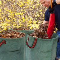 Set 3 Sacchi per Rifiuti da Giardino Ø67x76 cm da 272 L Richiudibili e Riutilizzabili Verde