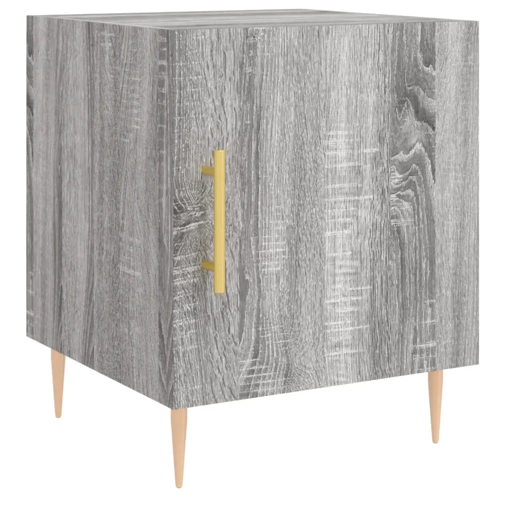 Comodino Grigio Sonoma 40x40x50 cm in Legno Multistratocod mxl 81564