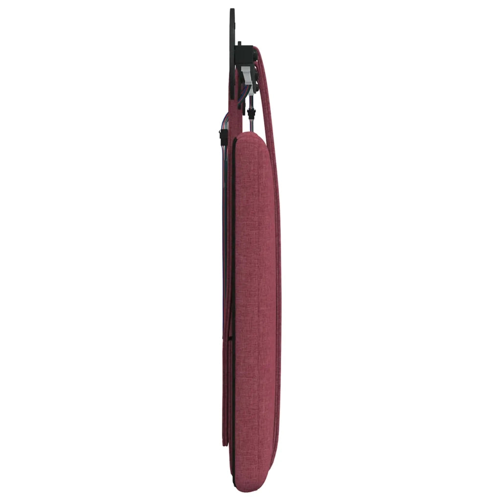 Testiera sospesa Con luce LED Rosso Vino Tessuto
