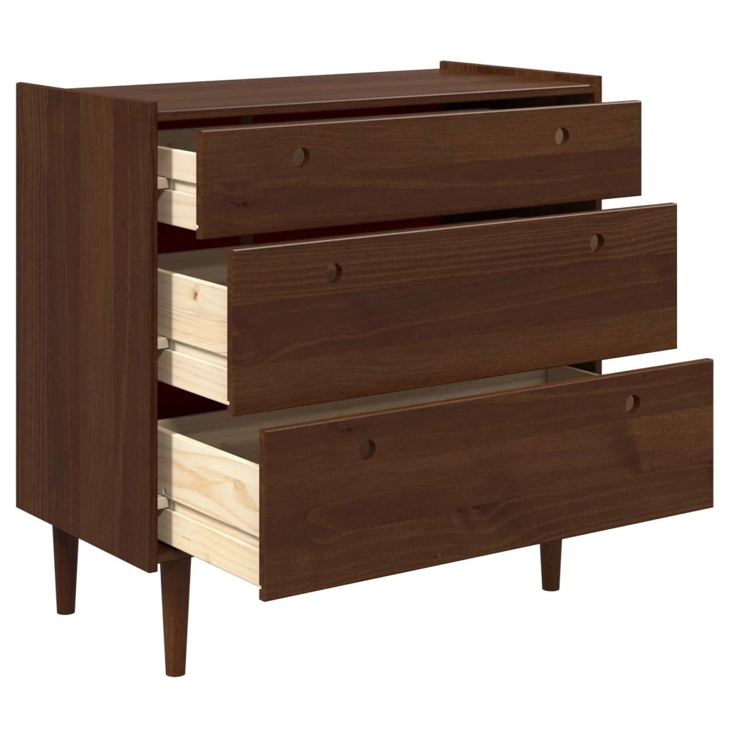 Cassettiera BILBAO Caramello scuro 90 x 45 x 89 cm 42041342