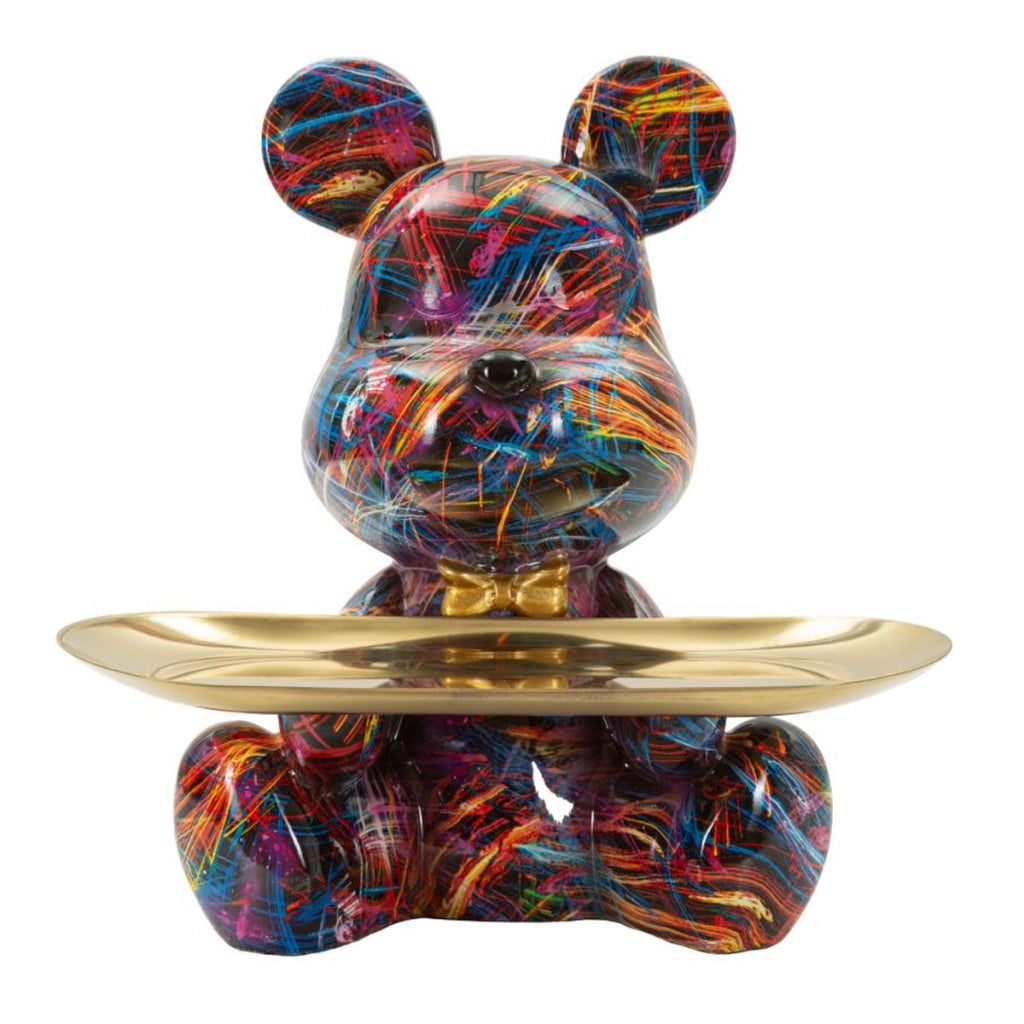 Scultura Orsetto 2, Multicolore, Poliresina, 17x15x22,5 cm