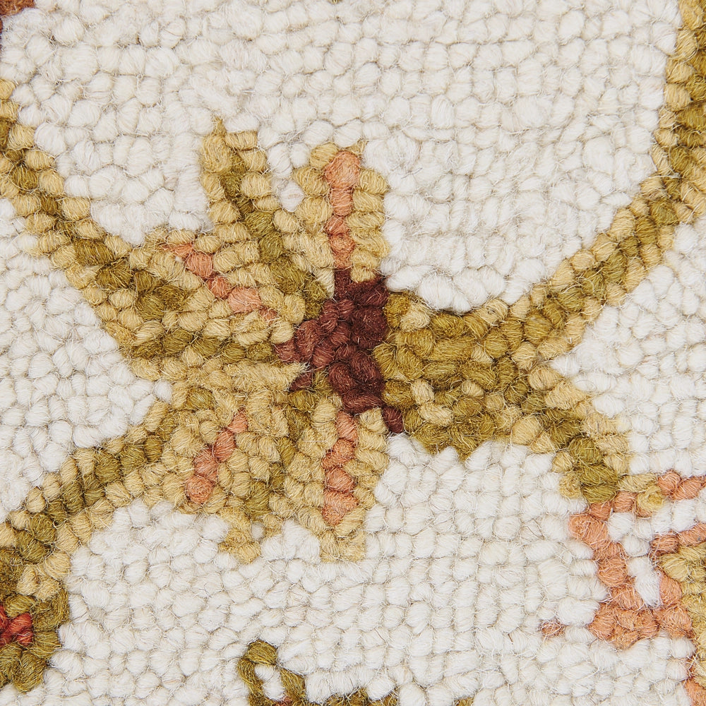 Tappeto in lana beige e marrone 140 x 200 cm a pelo lungo motivo orientale