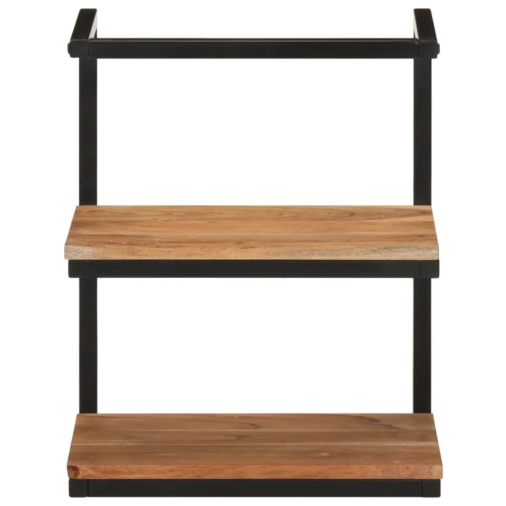 Mensola da Parete 40x30x50 cm Legno Massello di Acacia e Ferrocod mxl 113639