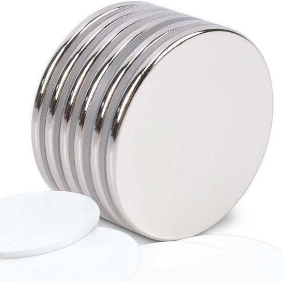 Pacco di 6 magneti neodym extra forti 30x2mm magneti stessi, magneti forti per lavagne magnetiche, magneti per frigorifero, lavagne bianche, foto, magneti terrestri rari con adesivo a doppia faccia.