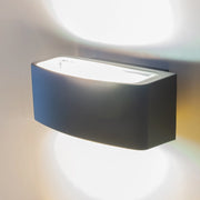 Applique LED lampada parete LED E27 doppia emissione luce ingresso giardino COLORE NERO