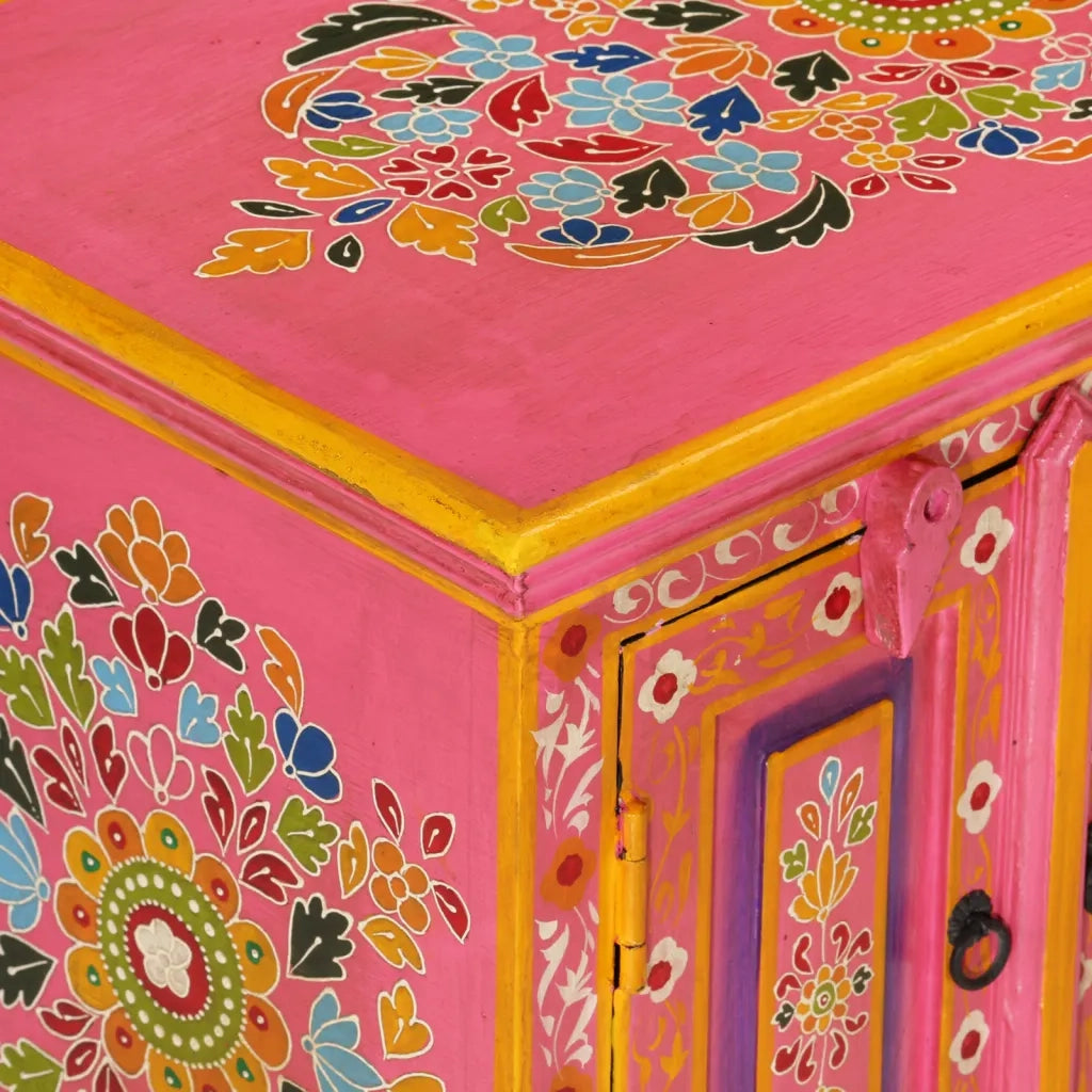 Mobile TV | Armadietto TV | Mobile Porta TV Rosa 110x30x40 cm in Legno Massello di Mango