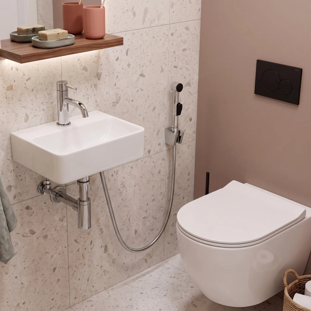 Miscelatore Lavabo Con Bidetta Rea Lungo Chrome