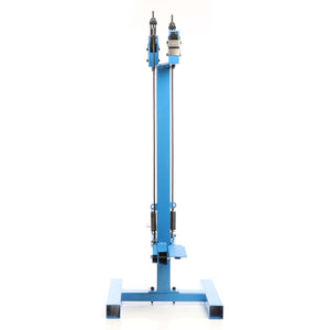 Macchina per ricalcatura e stiramento lamiere SS-18FD con supporto, 2 teste e leva a pedale