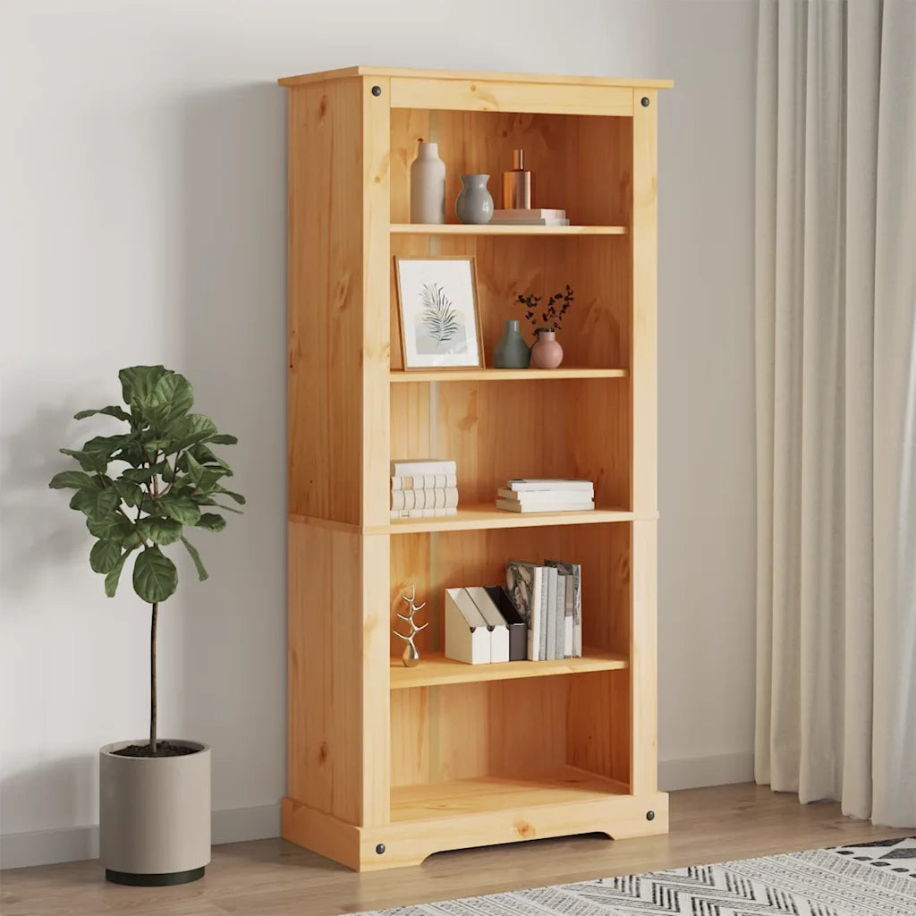Libreria 5 Ripiani Pino Messicano Corona Range 80x40x170cm 243744