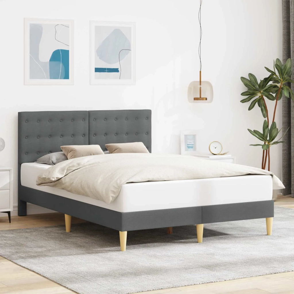 Struttura del letto Grigio Scuro 120 x 190 cm Tessuto 42027780