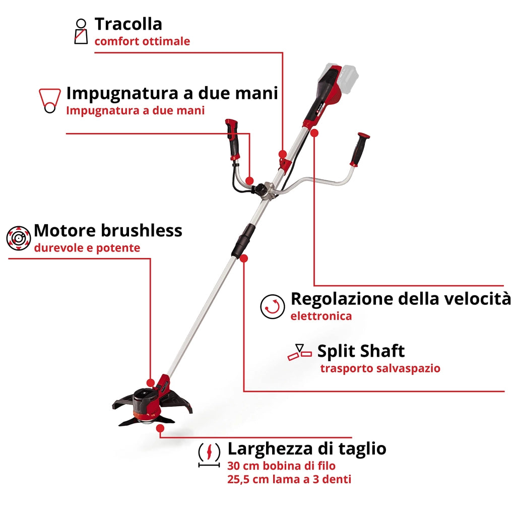 Decespugliatore Batteria Agillo 36 a 255 Einhell Volt 18 Xchange Solo Corpo