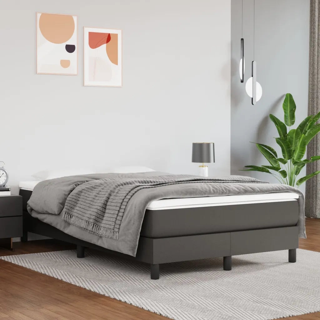 Struttura Letto a Rete a Molle Grigio 120x200 cm in Similpelle 3120692