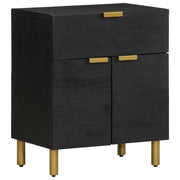 Comodino Nero 50x33x60 cm in Legno Multistrato