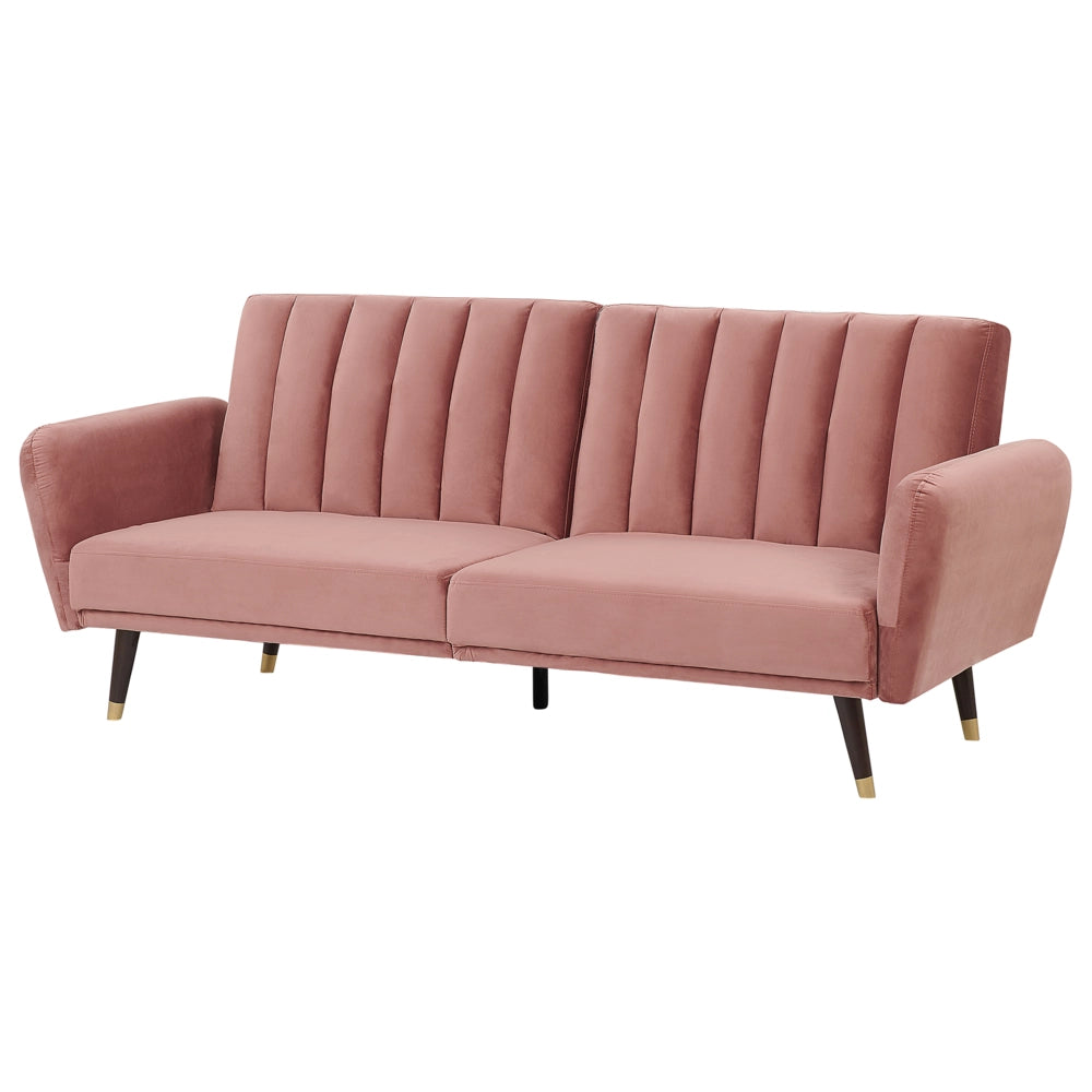 Divano letto rosa letto trasformabile in velluto tappezzeria elegante glam moderno soggiorno camera da letto