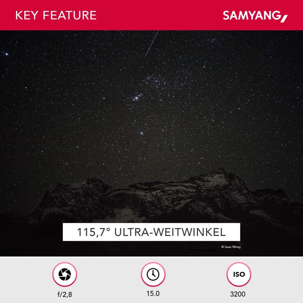 MF 14mm F2.8 Canon EF - obiettivo grandangolare per full-frame e APS-C, fotografia di paesaggio, messa a fuoco manuale, incluso borsa e tappi protettivi