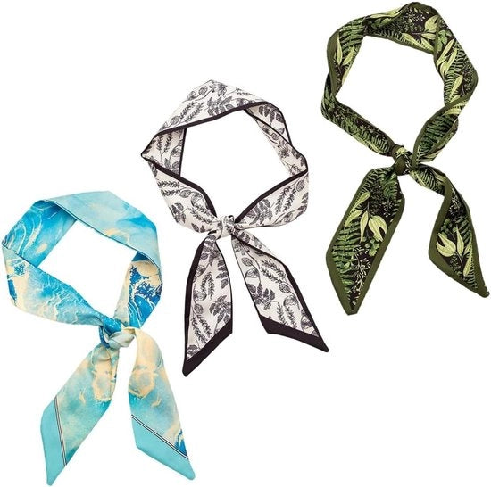Tre capigliature per donne - capigliature da spiaggia - bandane - cuffie vintage stampate per donne e ragazze