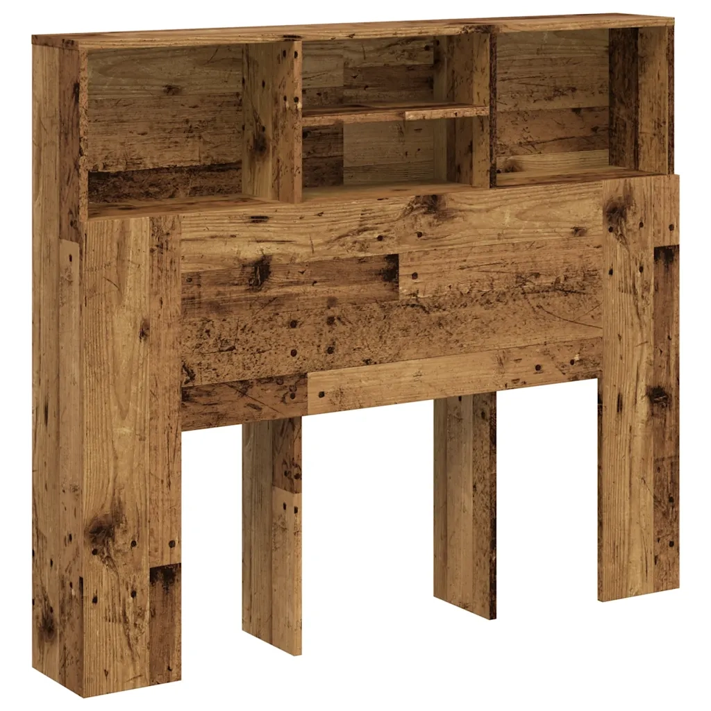 Testiera con Contenitore Legno 120x19x103,5 cm in Truciolato 856866