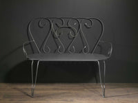 Panchina da Giardino 105x48xh88 cm in Metallo New Old Antracite