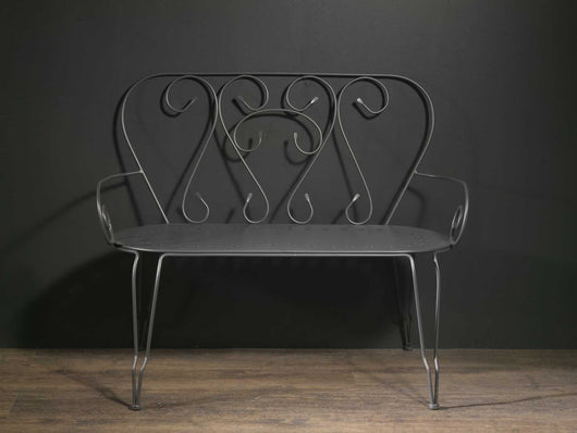 Panchina da Giardino 105x48xh88 cm in Metallo New Old Antracite