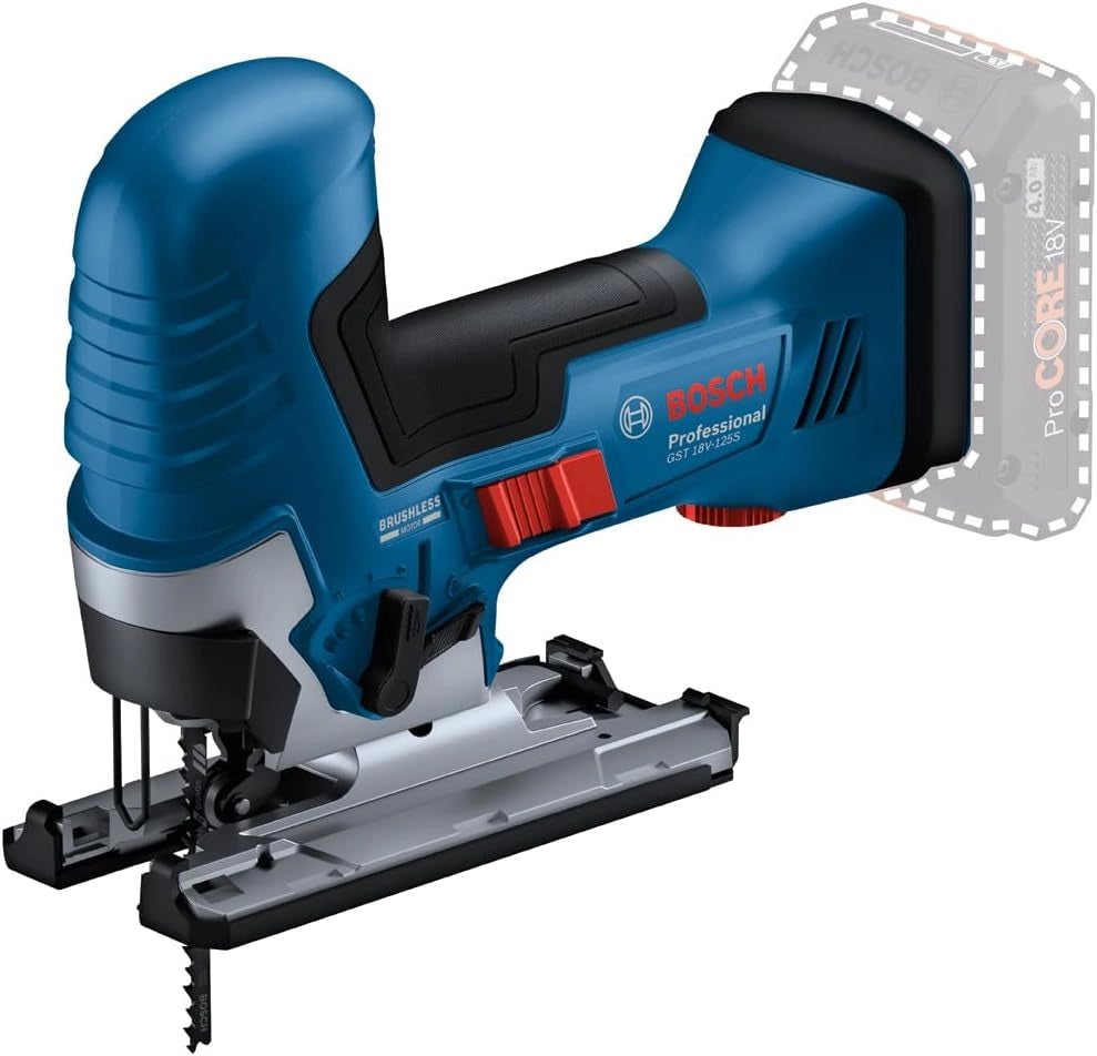 Bosch Professional Combo Kit GSR 18V-55 + GST 18V-125 S + GKS 18V-57-2 + GSA 18V-28 + GDX 18V-200 (incl. 3 batterie da 4.0 Ah, caricabatteria GAL 18V-40, in borsa degli attrezzi grande)