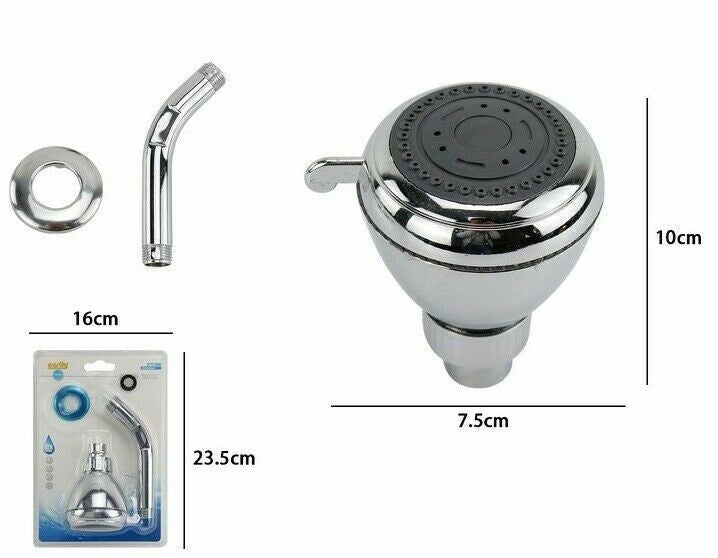 SOFFIONE DOCCIA A MURO DOCCETTA FISSA EFFETTO PIOGGIA A GETTI BRACCIO 15CM 59233