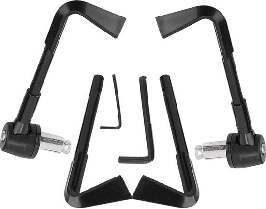 Paralampo di protezione per manubrio - Guanto di protezione Paraleve Rosso CNC - Stabilizzatore di sterzo (Nero).
