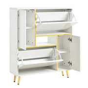 Scarpiera con 2 Ante e Ripiani Regolabili; LED Controllato da Applicazione; Ingresso; 80×25×96 cm