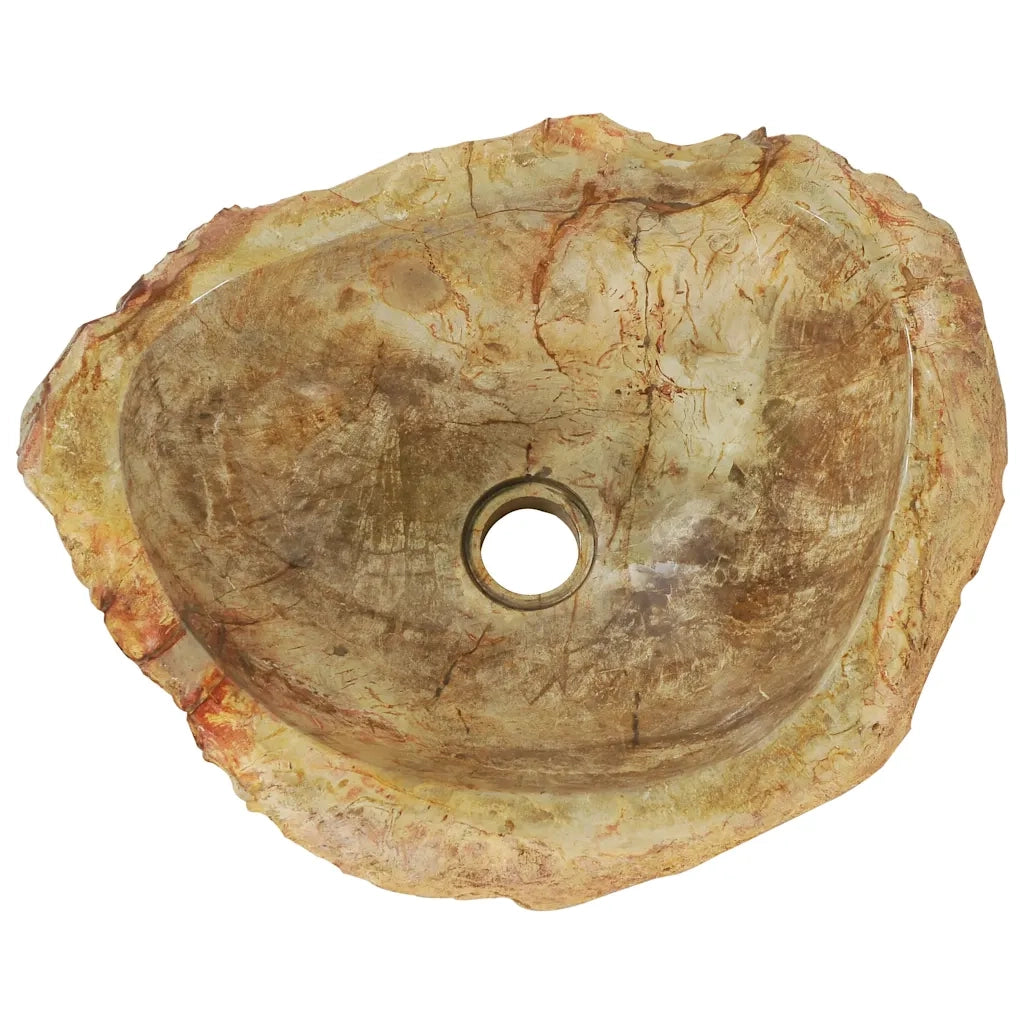 Lavandino 45x35x15 cm in Pietra Fossile Crema CFW9701395