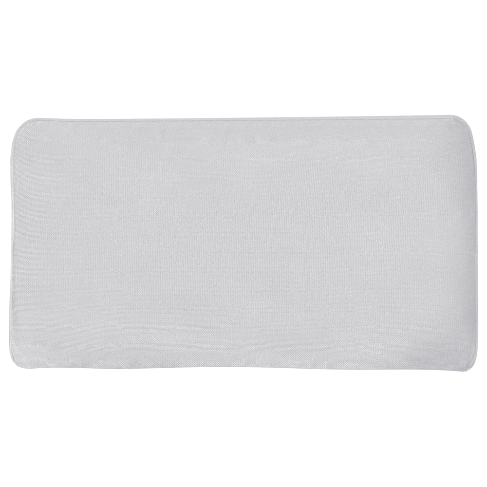 Poltrona in tessuto grigio chiaro Sedia da salotto minimalista Gambe nere Braccio a binario