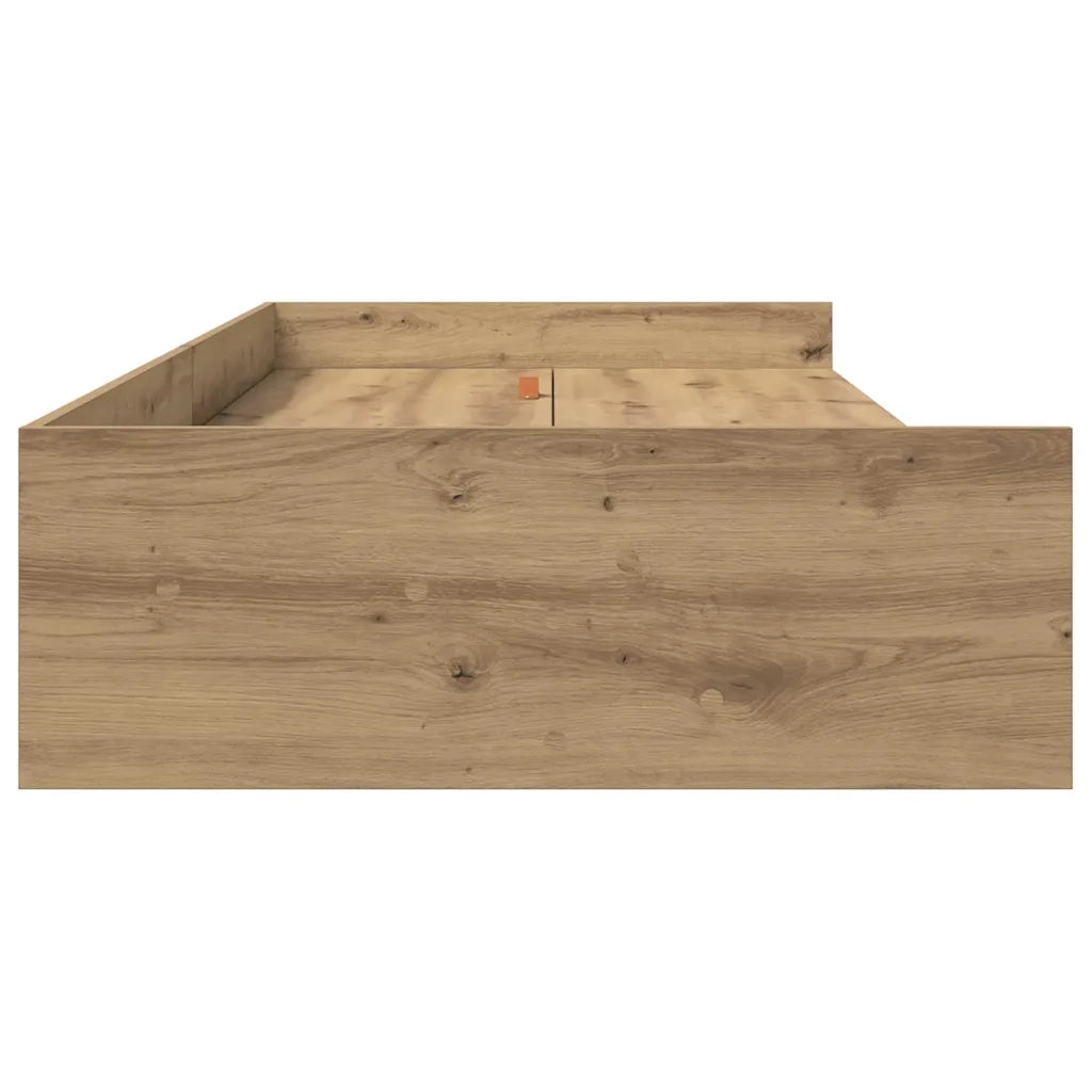 Struttura del letto con testiera Rovere artigianale 90 x 200 cm 3335236