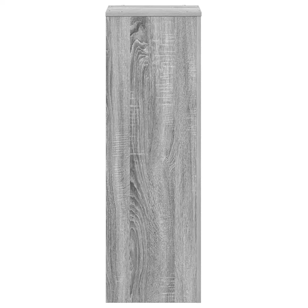 Supporto per Piante Grigio Sonoma 33x33x100 cm in Truciolato 852956