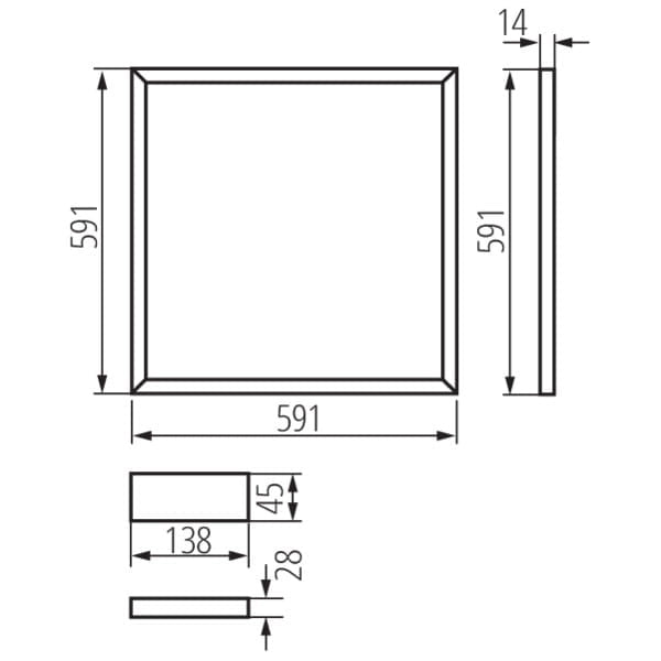 Pannello LED Kanlux AVAR 26771 40W 6000K 59x59 bianco