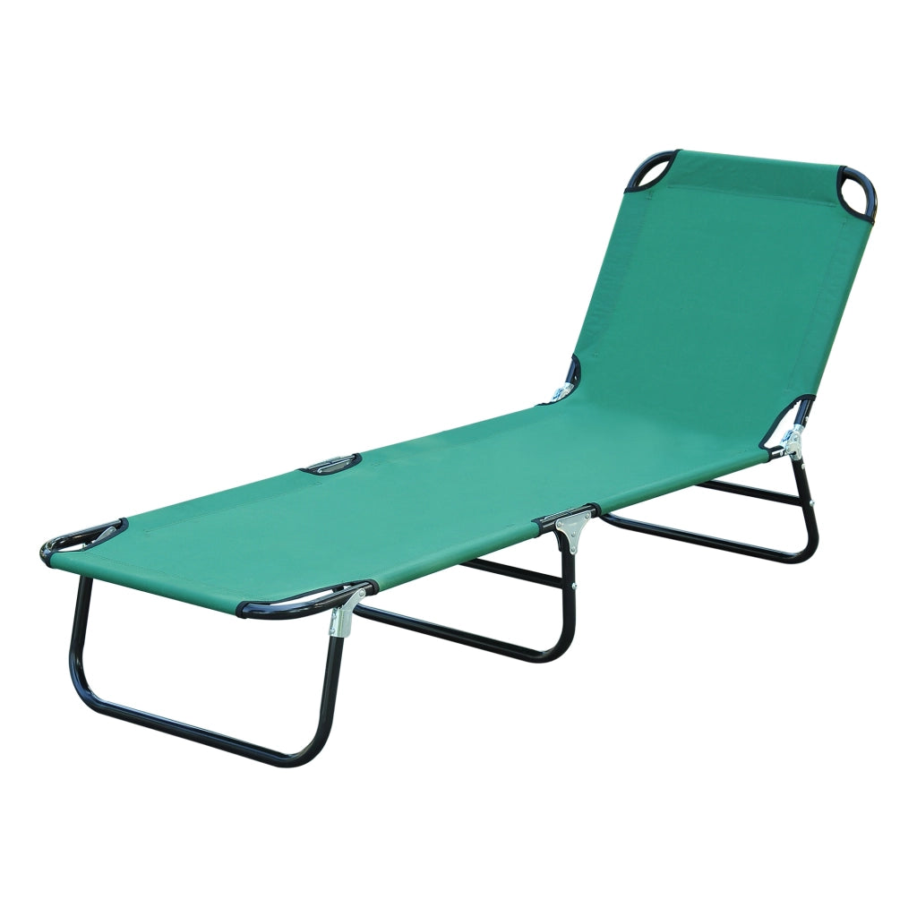 Sdraio Pieghevole da Giardino ¨C Xylo ¨C Schienale Reclinabile 4 Posizioni, Verde, 188x56x28cm