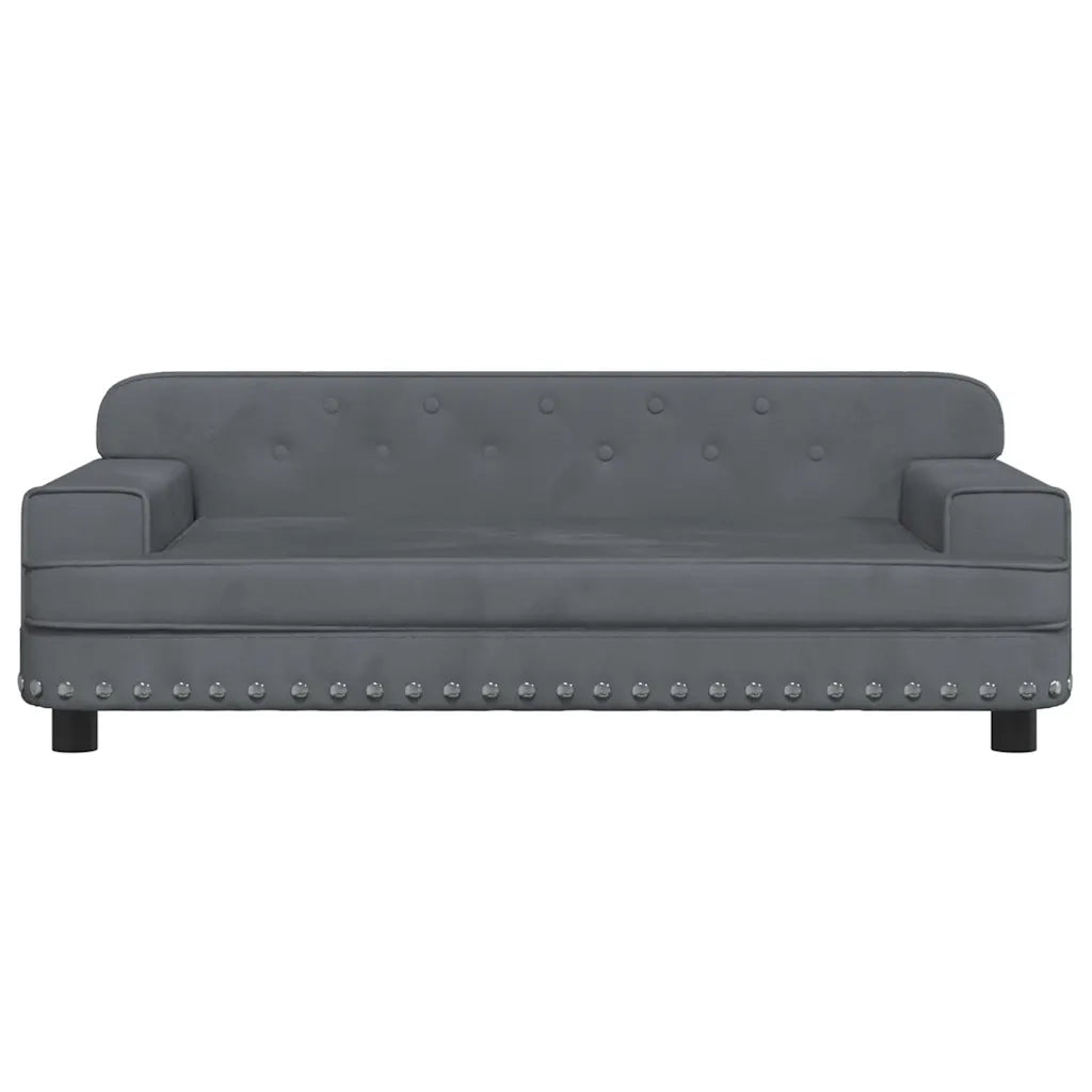 Divano per Bambini Grigio Scuro 90x53x30 cm in Vellutocod mxl 69821