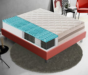 Materasso Piazza e Mezza 140x190 900 Molle insacchettate e memory foam 9 Zone differenziate Altezza 22 cm