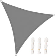 Vela ombreggiante 3x3x3m in HDPE 180 g/m² Traspirante Tenda a Vela Parasole Triangolare Protezione Solare Respirante Anti UV Giardino Esterni Beige