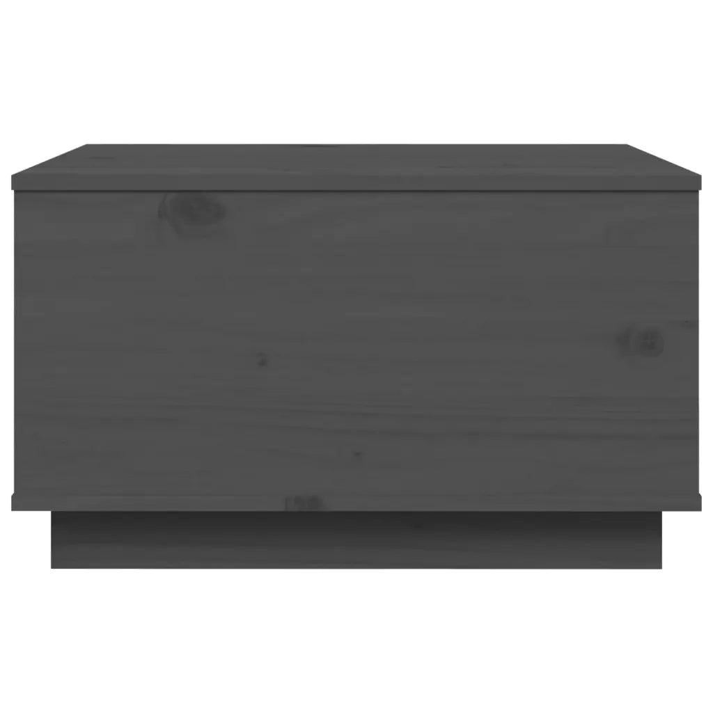 Tavolino da Salotto Grigio 60x50x35 cm Legno Massello di Pino 813417