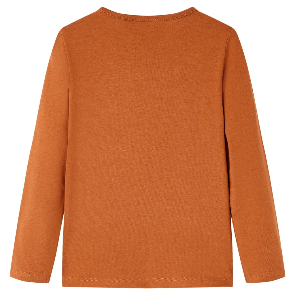 Maglietta da Bambina a Maniche Lunghe Cognac 128cod mxl 132263