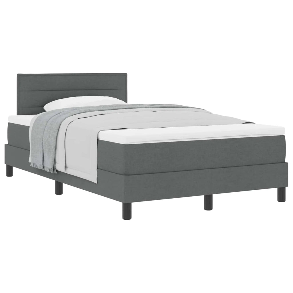 Letto a molle con testiera Grigio scuro 120 x 200 cm Tessuto 3338602