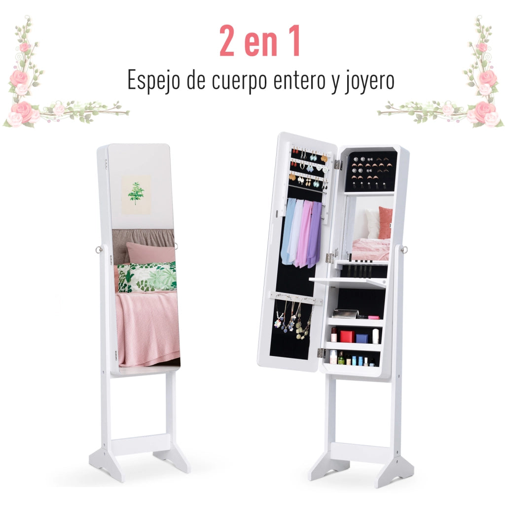 Cassettiera con specchio ¨C zephmum ¨C bianco 30x36x146 cm