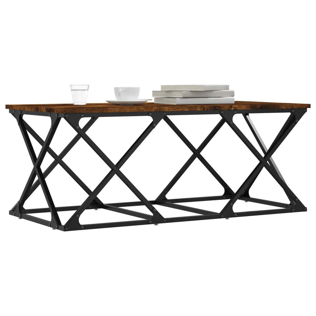 Tavolino da salotto | Tavolino da caff¨¨ | Tavolino da Soggiorno Rovere Fumo 100x49x40 cm Legno Multistrato