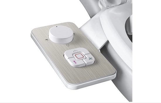Bidet opzetstuk non elettrico, bidet accessorio per la toilette con doppie gettonatrici retrattili auto-igienizzanti, pre- e post-igienizzazione, regolabile valvola di pressione per acqua fredda
