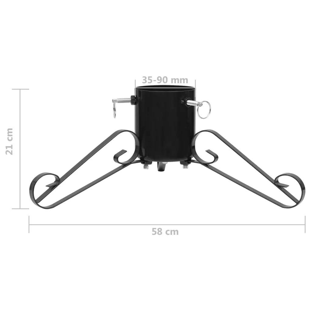 Base per Albero di Natale-Supporti per alberi di natale Nera 58x58x21 cm